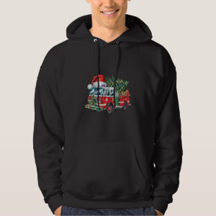 Lustige Feuerwehrmann Santa Hut Weihnachtsbaumlich Hoodie
