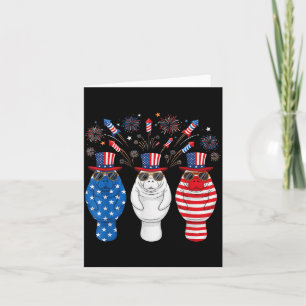 Lustige Feuerwerk Mana Amerikanische USA-Flagge 4. Karte
