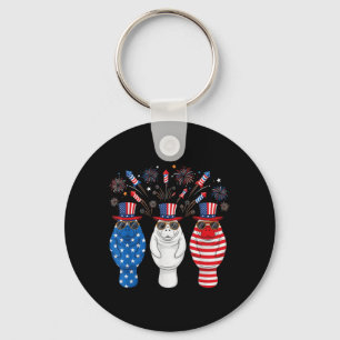Lustige Feuerwerk Mana Amerikanische USA-Flagge 4. Schlüsselanhänger