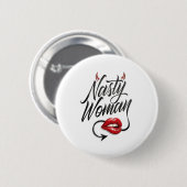 Lustige fiese Frau Button (Vorne & Hinten)