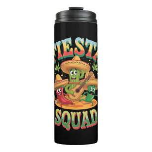 Lustige Fiesta-Truppe Cinco De Mayo Mexikanische P Thermosbecher