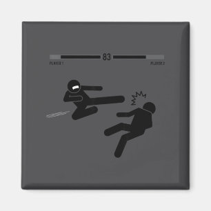 Lustige Figuren Stockmännchen Cartoon Kampf Gaming Magnet