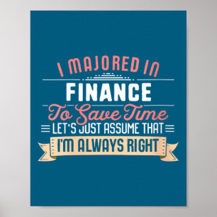 Lustige Finanzstudentin Frauen Poster