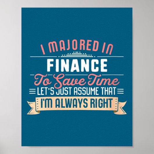 Lustige Finanzstudentin Frauen  Poster (Vorne)