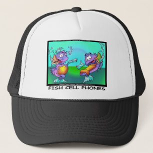 Lustige Fisch-Handy-T-Shirts, Tassen, Karten und G Truckerkappe