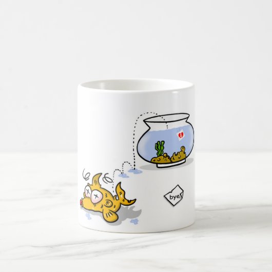 lustige Fische Kaffeetasse (Mittel)