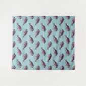 Lustige Fische mit extravagantem Eyelashes-Muster Wandteppich (Vorderseite (Horizontal))