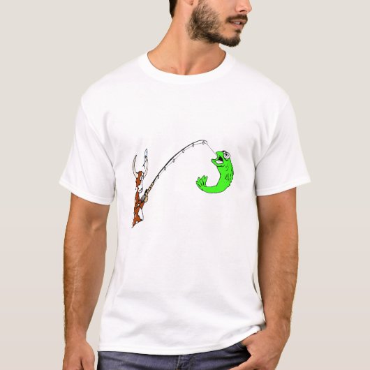 Lustige fischent T-Shirt (Vorderseite)