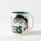 Lustige Fischer-Tasse - GRÖSSEN-ANGELEGENHEITEN Zweifarbige Tasse (VorderseiteRechts)
