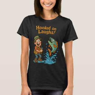 Lustige Fischerei-Illustration T-Shirt