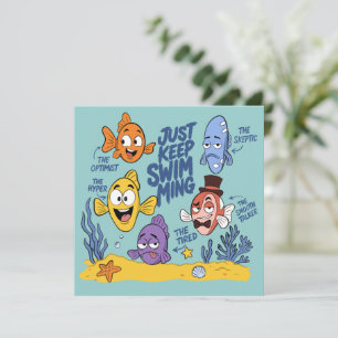 Lustige Fischfiguren Save The Date