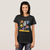 Lustige Fischfiguren T-Shirt (Vorne ganz)