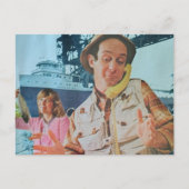 lustige Fischgeschichten Collage Postkarte (Vorderseite)