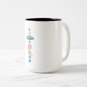 Lustige flache Earther Gesellschafts-flacher Tag Zweifarbige Tasse (VorderseiteRechts)