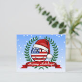 Lustige Flagge-Weihnachtsart Feiertagspostkarte (Stehend Vorderseite)