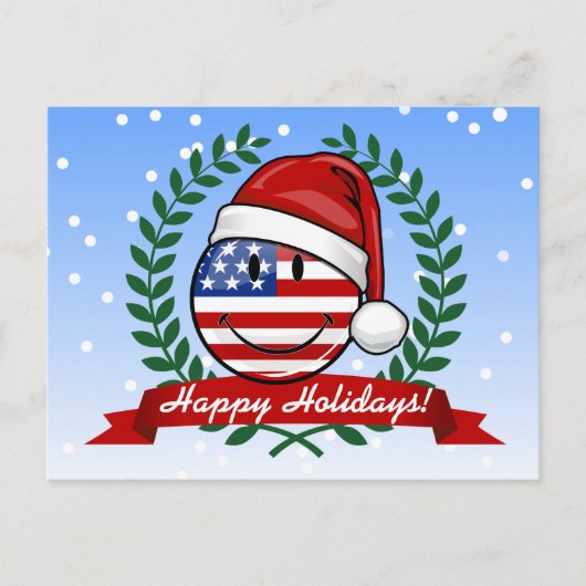 Lustige Flagge-Weihnachtsart Feiertagspostkarte (Vorderseite)