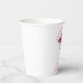 Lustige Flamingo-Junggesellinnen-Abschiedswocheend Pappbecher (Rechts)