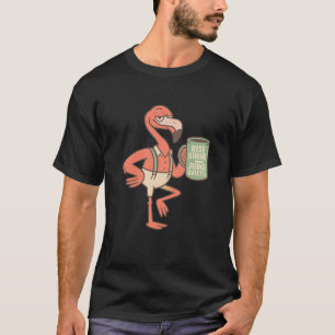 Lustige Flamingo-Kaffee-Zitat-Kunst T-Shirt