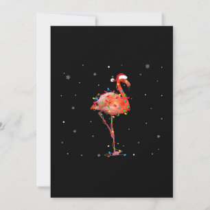 Lustige Flamingo-Weihnachtslicht-Bekleidung Süße W Feiertagskarte