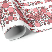 Lustige Flamingos, die Geschenkpapier (Rolleneckpunkt)