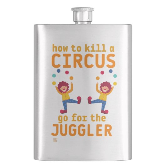 lustige Flasche "GO 4 THE JUGGLER" Flachmann (Vorderseite)