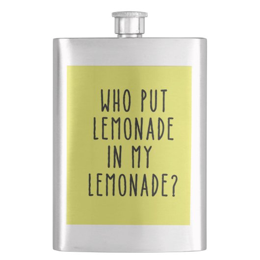 Lustige Flasche mit Limonaden-Text Flachmann (Vorderseite)