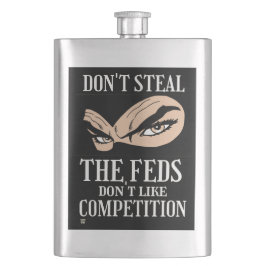 lustige Flasche "NICHT STEHEN...4" Flachmann