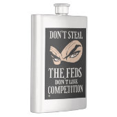 lustige Flasche "NICHT STEHEN...4" Flachmann (Rechts)