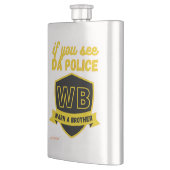 lustige Flasche "WARN A BRO..." Flachmann (Links)