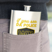 lustige Flasche "WARN A BRO..." Flachmann (Beispiel)