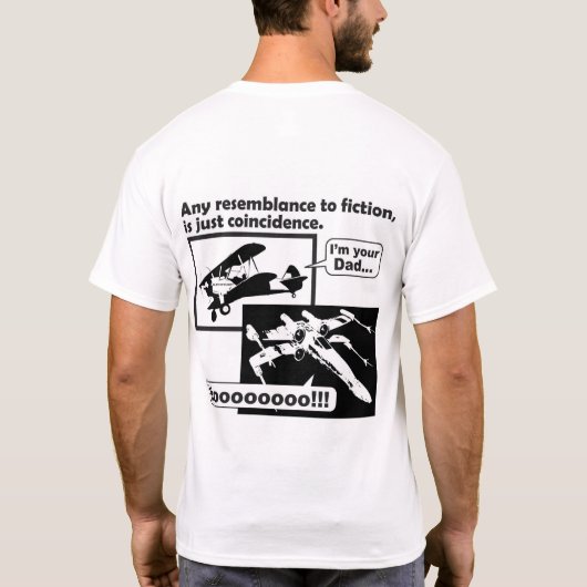 Lustige Fliegen-Hemd-Piloten im Flug T-Shirt (Rückseite)