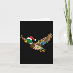 Lustige fliegende Weihnachtsmann-Ente Weihnachtsbe Karte