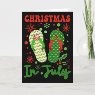 Lustige Flip Flops Weihnachten im Juli Xmas Strand Karte