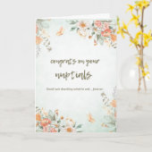 Lustige Florale Gratulations-Hochzeitskarte Karte (Gelbe Blume)