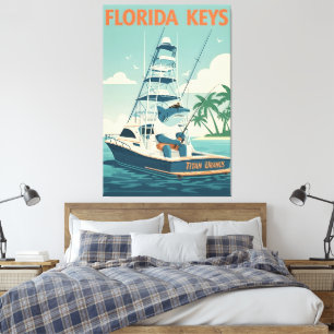 Lustige Florida Keys Leinwanddruck