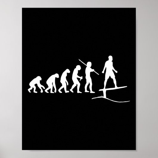 Lustige Foils Surfen Brett Evolution Welle Surfen  Poster (Vorne)