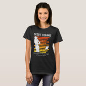 Lustige Forellenfischerei Retro T-Shirt (Vorne ganz)