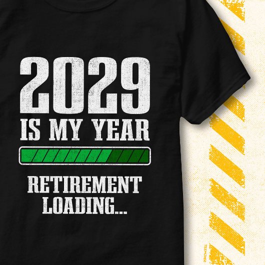 Lustige Fortschrittsanzeige Ruhestand 2029 Rentner T-Shirt