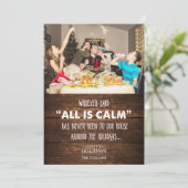 Lustige Foto-Feiertags-Weihnachts-Grußkarte (Stehend Vorderseite)