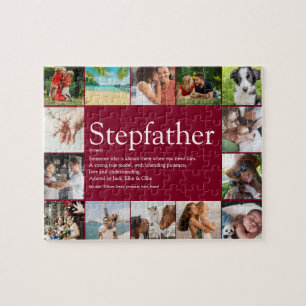 Lustige Fotocollage Stiefvater Stiefpapa Zitat Puzzle