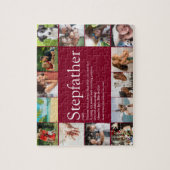 Lustige Fotocollage Stiefvater Stiefpapa Zitat Puzzle (Vertikal)