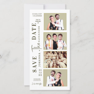 Lustige Fotostreifen-Bart-Paare  Save The Date
