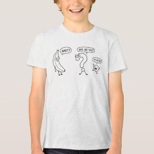 Lustige Fragezeichen- und Bananen-Comic - Minimali Tri-Blend Shirt