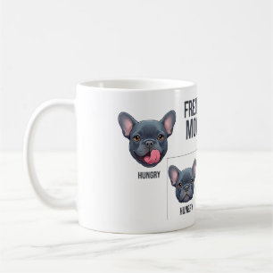 Lustige französische Bulldogge Frenchie Stimmungen Kaffeetasse
