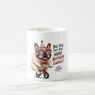 Lustige Französische Bulldogge Geburtstags Fahrrad Kaffeetasse