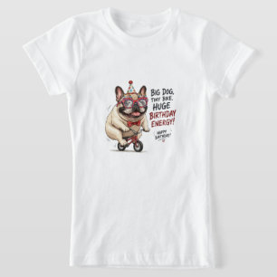 Lustige Französische Bulldogge Geburtstags Fahrrad T-Shirt