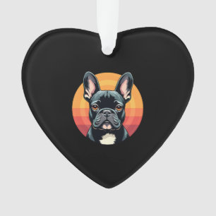 Lustige Französische Bulldogge Retro-Outfits Kleid Ornament