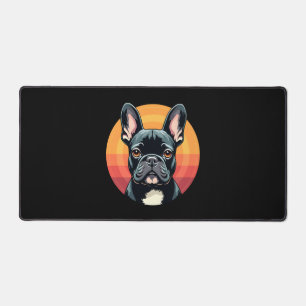 Lustige Französische Bulldogge Retro-Outfits Kleid Schreibtischunterlage