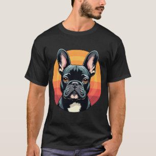 Lustige Französische Bulldogge Retro-Outfits Kleid T-Shirt