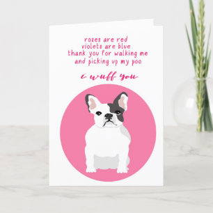 Lustige Französische Bulldogge Valentinstag Karte